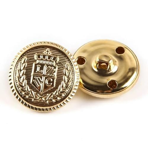 GUOZHAN 10 Teile/los 15/20/25mm Metall Vintage Mantel Anzug Uniform Taste Retro Kupfer Tasten Runde Schaft Taste DIY Nähen Ornamente von GUOZHAN