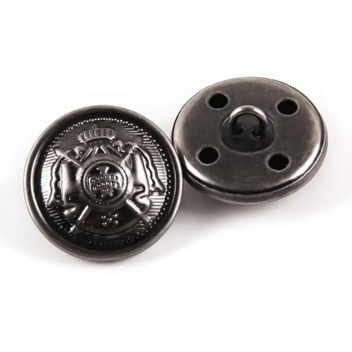 GUOZHAN 10 Teile/los 15/20/25mm Metall Vintage Mantel Anzug Uniform Taste Retro Kupfer Tasten Runde Schaft Taste DIY Nähen Ornamente von GUOZHAN