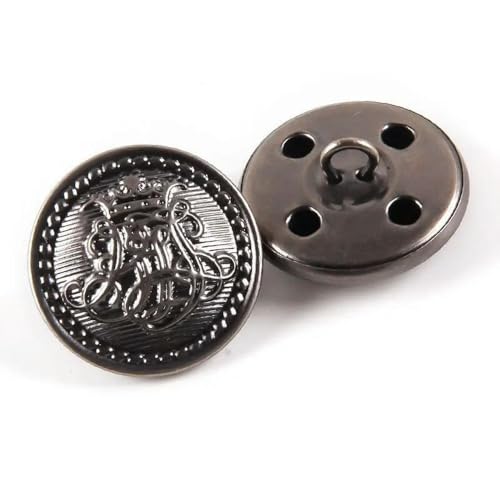 GUOZHAN 10 Teile/los 15/20/25mm Metall Vintage Mantel Anzug Uniform Taste Retro Kupfer Tasten Runde Schaft Taste DIY Nähen Ornamente von GUOZHAN