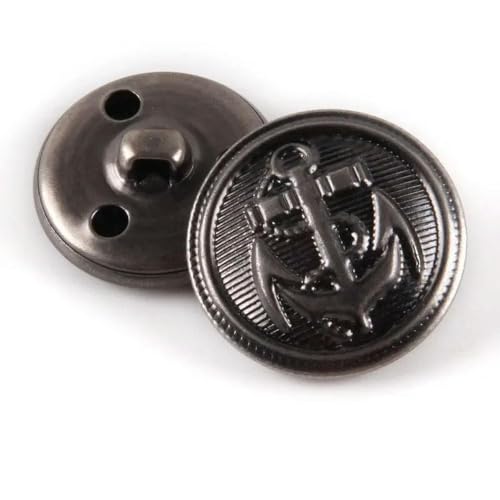 GUOZHAN 10 Teile/los 15/20/25mm Metall Vintage Mantel Anzug Uniform Taste Retro Kupfer Tasten Runde Schaft Taste DIY Nähen Ornamente von GUOZHAN