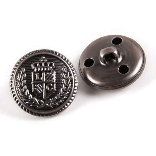 GUOZHAN 10 Teile/los 15/20/25mm Metall Vintage Mantel Anzug Uniform Taste Retro Kupfer Tasten Runde Schaft Taste DIY Nähen Ornamente von GUOZHAN