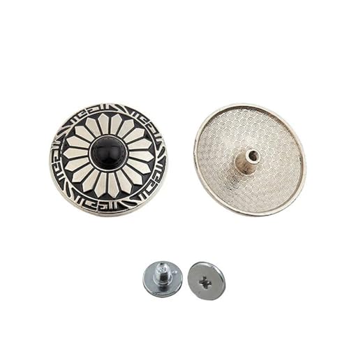 GUOZHAN 5 Set Lederhandwerk Dekorieren Conchos Knopfverschluss Druckknopf Screwback Handwerk Für Kleidung Kleidungsstück DIY Dekoration Zubehör von GUOZHAN