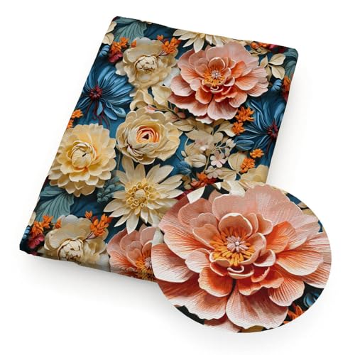 GUOZHAN 50 * 145 cm 3D Stil Druck Blume Polyester Baumwolle Stoff Tissue Nähen Quilten Stoffe Handarbeit Material DIY Handgemachten Vorhang von GUOZHAN