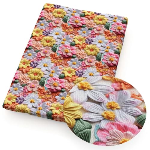 GUOZHAN 50 * 145 cm 3D Stil Druck Blume Polyester Baumwolle Stoff Tissue Nähen Quilten Stoffe Handarbeit Material DIY Handgemachten Vorhang von GUOZHAN