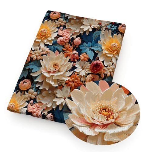 GUOZHAN 50 * 145 cm 3D Stil Druck Blume Polyester Baumwolle Stoff Tissue Nähen Quilten Stoffe Handarbeit Material DIY Handgemachten Vorhang von GUOZHAN