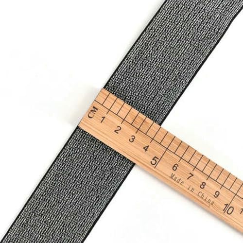 GUOZHAN Glitzernde, goldene und Silberne Gummibänder, 10/15/25/40 mm, Nylon-Taillenband für Kleidungsstücke, Hosen, DIY-Nähzubehör, 1 m von GUOZHAN