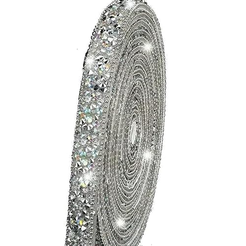 1/3 Yards Kristall Strass Band Diamant Funkelnden Bling Bänder Rolle Banding Gürtel Wrap Für Hochzeit Kuchen Geburtstag Handwerk Dezember von GUOZIF