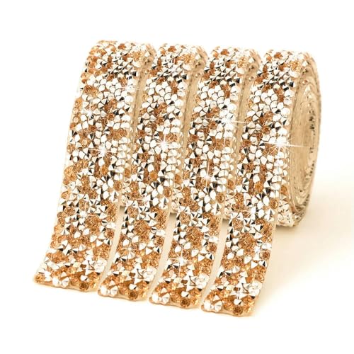 5 Yards Kristall Strass Band Diamant Funkelnden Bänder Rolle Banding Gürtel Wrap Für Hochzeit Party Handwerk DIY Dekorationen von GUOZIF