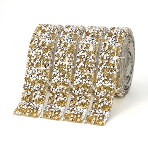 5 Yards Kristall Strass Band Diamant Funkelnden Bänder Rolle Banding Gürtel Wrap Für Hochzeit Party Handwerk DIY Dekorationen von GUOZIF