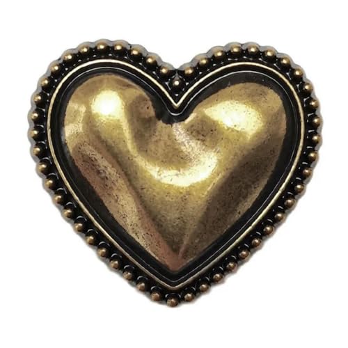 6 Stücke Mode Liebevolles Herz Metallknopf Perlmuttknopf Retro Mantel Anzug Mantel Dekorative Schnalle Knöpfe Für Kleidung von GUOZIF