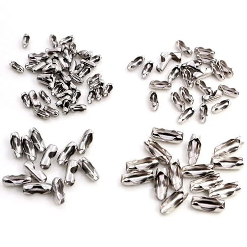 GUOZIF 1,5 2,0 2,4 3,0 mm Edelstahl Kugelkette Verbinder Verschlüsse Endperlen Crimp für DIY Schmuckherstellung Zubehör von GUOZIF