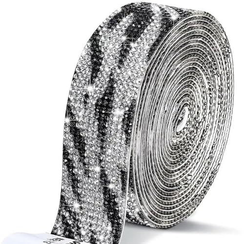 GUOZIF 1 Yard 4 Reihen Selbstklebende Kristall Strass Diamant Glitter Strass DIY Aufkleber Für Dekoration Telefon Kamera Kunst Handwerk Hochzeit Party von GUOZIF