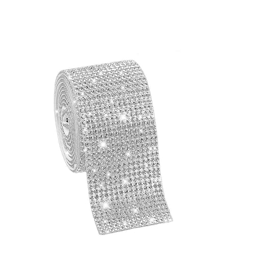 GUOZIF 10 Yard Strass Bänder Gold Silber Selbstklebende Kristall Diamant Wrap Telefon Tasche Schuhe DIY Kunst Handwerk Party Dekoration von GUOZIF