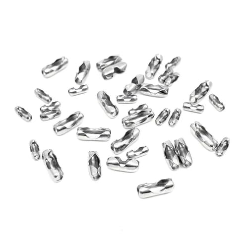 GUOZIF 100 Teile/los Edelstahl 1,5 2,0 2,4 3,2mm Runde Kugel Perlen Kette Verschluss Stecker für DIY Schmuck Machen Erkenntnisse Lieferant von GUOZIF