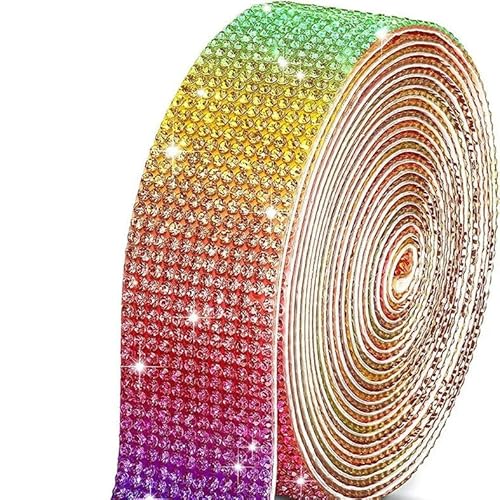 GUOZIF 1yard Selbstklebende Kristall Strass Aufkleber Diamant Band DIY Aufkleber Strass Kunst Handwerk Auto Telefon Dekoration von GUOZIF