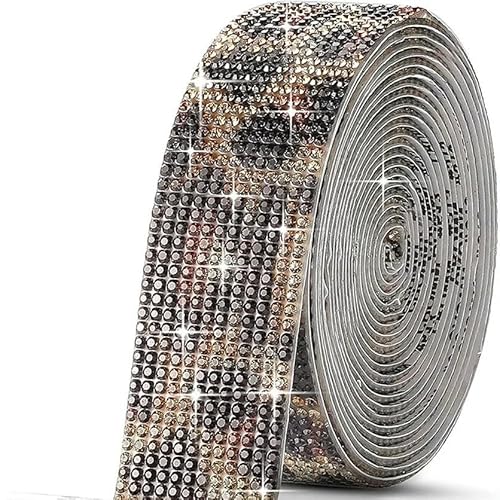 GUOZIF 1yard Selbstklebende Kristall Strass Aufkleber Diamant Band DIY Aufkleber Strass Kunst Handwerk Auto Telefon Dekoration von GUOZIF