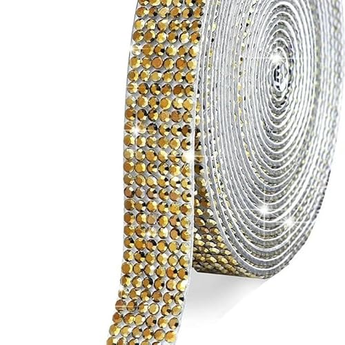 GUOZIF 1yard Selbstklebende Kristall Strass Aufkleber Diamant Band DIY Aufkleber Strass Kunst Handwerk Auto Telefon Dekoration von GUOZIF