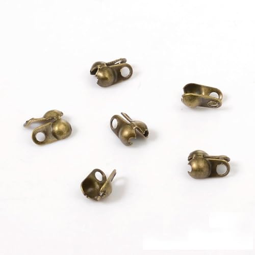 GUOZIF 200 Teile/los Gold Kupfer Kalotten Crimps Perlen Fit Kugelkette Verschluss Anschlüsse Für DIY Schmuck Machen Lieferungen 1,5 2,4 3,2mm von GUOZIF