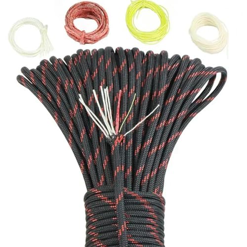 GUOZIF 4 mm 5-adriges 550 Paracord – 7,5 m langes, strapazierfähiges Seil für Camping, Wandern und Zeltzubehör von GUOZIF