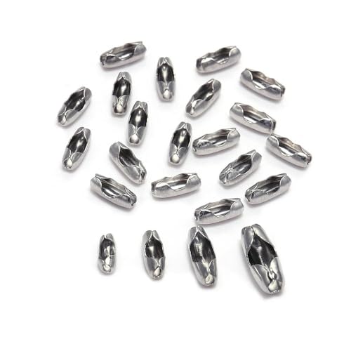 GUOZIF 50 Stück/Lot 1,5–3,2 mm Metall Edelstahl Kugelkette Verbinder Verschlüsse Endperlen Crimp für DIY Schmuckherstellung Finden Zubehör von GUOZIF