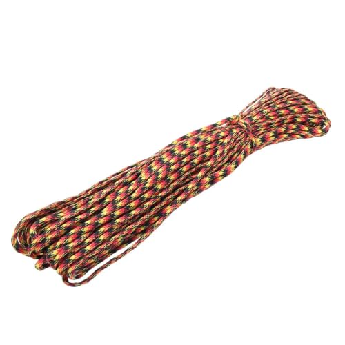 GUOZIF 50m 7-adriges Paracord-Seil, 4 mm Fallschirm-Schnur, langlebiges Outdoor-Regenschirm-Zelt-Lanyard-Gurt, Camping-Wäscheleine von GUOZIF