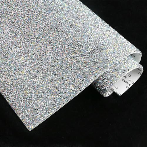 GUOZIF Bunte 24 * 20cm Kristall Strass Diamant Mesh Selbst Klebe Aufkleber Blatt Für DIY Taschen Kleid Kleidung Schmuck Handwerk von GUOZIF