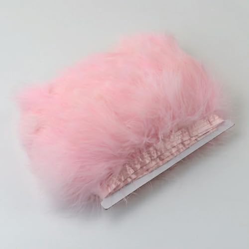 GUOZIF Flauschige rosa Fasan Truthahn Federn Trim Marabou Plume Fringe DIY Kleidung Kleid Band von GUOZIF