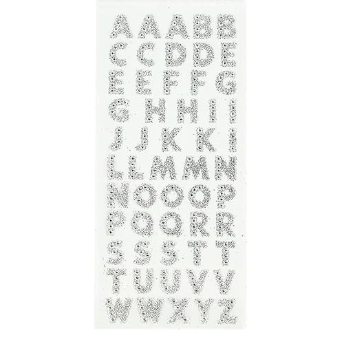 GUOZIF Glitter Alphabet Strass Selbst Klebe Scrapbooking Aufkleber Kleidung Zubehör DIY PC Telefon Dekor Englisch Buchstaben Aufkleber von GUOZIF