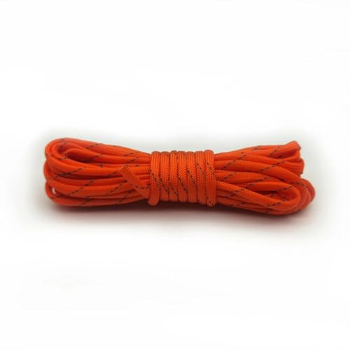 GUOZIF Länge 5 m/10 m 7-strängiges reflektierendes Paracord, 4 mm Durchmesser Outdoor-Camping-Zeltseil-Armband geflochtenes Seil Nachtreflektierendes Seil von GUOZIF