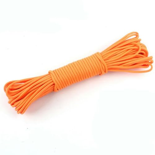 GUOZIF Leuchtendes Nylon-Paracord, 9 Stränge 4 mm, Fluoreszierendes Fallschirmseil, Outdoor-Camping-Lanyard, Zeltschnur von GUOZIF