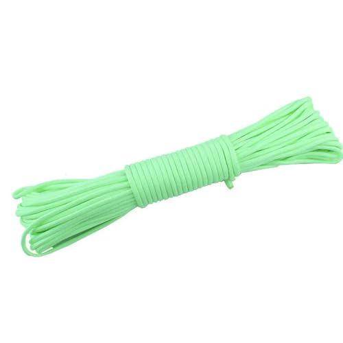 GUOZIF Leuchtendes Nylon-Paracord, 9 Stränge 4 mm, Fluoreszierendes Fallschirmseil, Outdoor-Camping-Lanyard, Zeltschnur von GUOZIF