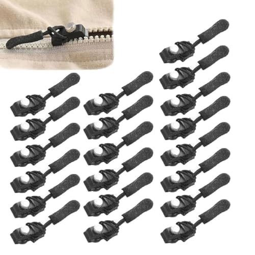 20Pcs Removable Universal Zipper Repairer,Abnehmbarer Universal-Reißverschlussreparator,Reißverschluss Reparaturset,Universelle Reißverschluss Schieber,Reisverschluss Fix für Jacke,Mantel,Rucksack (M) von GUSHE