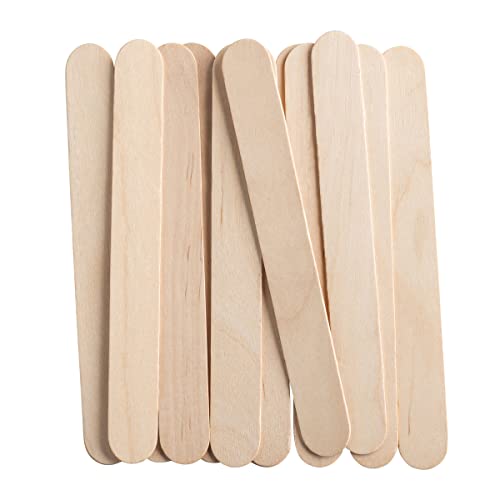 Jumbo-Holz-Mehrzweckstäbe, 15,2 cm, zum Basteln, Eis, Wachsen, Zungendepressor, Holzstäbchen,100 Stück von GUSTO