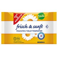 GUT&GÜNSTIG Feuchtes Toilettenpapier frisch & sanft 1-lagig, 2x 70 Tücher von GUT&GÜNSTIG