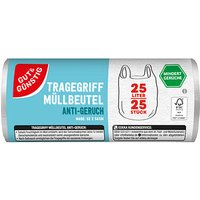 GUT&GÜNSTIG Müllbeutel ANTI-GERUCH 25,0 l transparent, 25 St. von GUT&GÜNSTIG