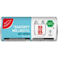 GUT&GÜNSTIG Müllbeutel ANTI-GERUCH 35,0 l transparent, 25 St. von GUT&GÜNSTIG