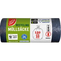 GUT&GÜNSTIG Müllbeutel RECYCLING 120,0 l schwarz, 10 St. von GUT&GÜNSTIG