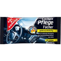 GUT&GÜNSTIG feuchte Reinigungstücher Cockpit 1-lagig weiß, 30 Tücher von GUT&GÜNSTIG