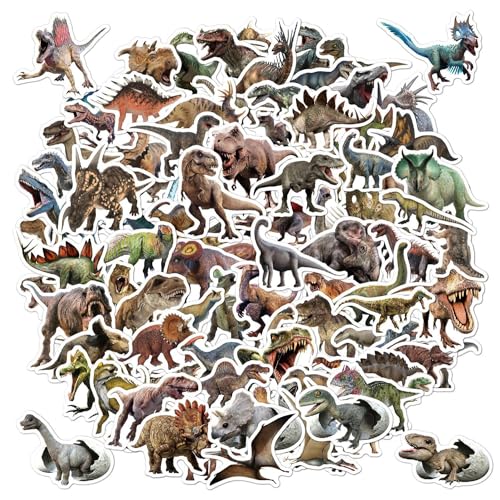 100 Stück Jurassic Dinosaurier Aufkleber für Kinder - Wasserdichte Vinyl Dino Sticker für Trinkflaschen, Scrapbook, Laptop, Skateboard, Computer - für Jungen und Mädchen 100 Stück Jurassic Dinosaurier Aufkleber für Kinder - Wasserdichte Vinyl Dino Sticker für Trinkflaschen, Scrapbook, Laptop, Skateboard, Computer - für Jungen und Mädchen von GUTCOOL