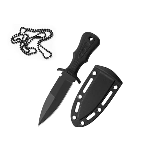 GUTERTOP 1 Stück Neck Knife, 12Cm Edc Messer mit Scheide, Edelstahl Outdoormesser für Outdoor Survival Selbstverteidigung von GUTERTOP