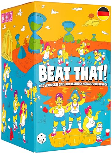 GUTTER GAMES Beat That! Brettspiel, Gesellschaftsspiele für Erwachsene, Das Verrückte Spiel Der Rasenden Herausforderungen, Partyspiele, Familienspiele - Lustige Geschenke von GUTTER GAMES