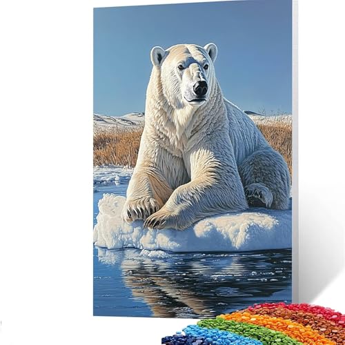 5D Diamond Painting Kinder Bär, Diamond Painting Erwachsene Tier Bastelset Erwachsene Malen nach Zahlen mit Diamant 30 x 40cm, Crystal Art Kreatives für Mädchen und Geschenke für Frauen GUUOYUAL266 von GUUOYUAL