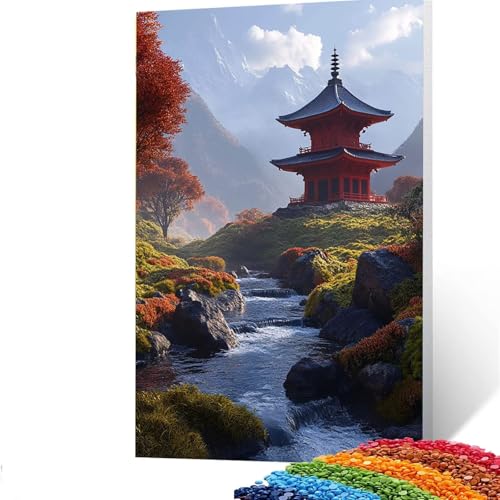 5D Diamond Painting Kinder Berg, Diamond Painting Erwachsene Baum Bastelset Erwachsene Malen nach Zahlen mit Diamant 60x80CM, Crystal Art Kreatives für Mädchen, Geschenke für Frauen, Wand Deko 3/3724 von GUUOYUAL