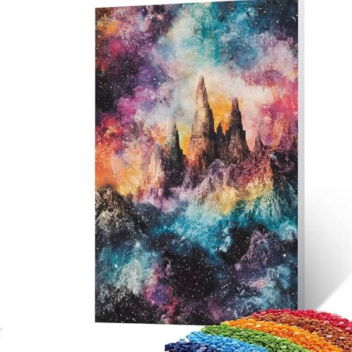 5D Diamond Painting Kinder Berg, Diamond Painting Erwachsene Landschaft Bastelset Erwachsene Malen nach Zahlen mit Diamant 30 x 40cm, Crystal Art Kreatives für Mädchen und Geschenke für Frauen GYL350 von GUUOYUAL