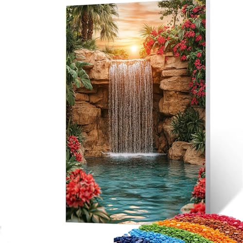 5D Diamond Painting Kinder Blume, Diamond Painting Erwachsene Baum Bastelset Erwachsene Malen nach Zahlen mit Diamant 30x40CM, Crystal Art Kreatives für Mädchen, Geschenke für Frauen, Wand Deko 5/3791 von GUUOYUAL