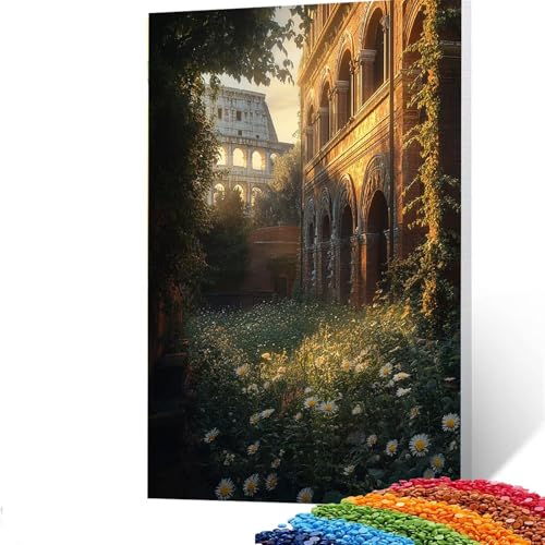 5D Diamond Painting Kinder Blume, Diamond Painting Erwachsene Landschaft Bastelset Erwachsene Malen nach Zahlen mit Diamant 100x135 cm, Crystal Art Kreatives für Mädchen, Geschenke für Frauen 5/646-8 von GUUOYUAL