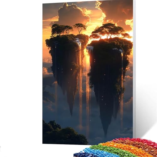 5D Diamond Painting Kinder Fantasie, Diamond Painting Erwachsene Landschaft Bastelset Erwachsene Malen nach Zahlen mit Diamant 30 x 40 CM, Crystal Art Kreatives für Mädchen und Geschenke GYL660 von GUUOYUAL