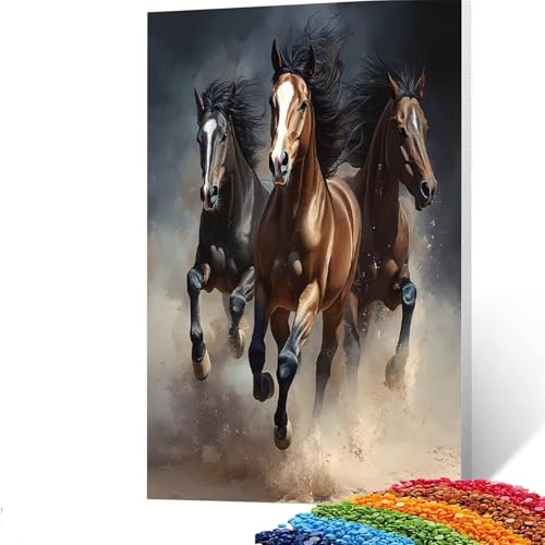 5D Diamond Painting Kinder Horse, Diamond Painting Erwachsene Tier Bastelset Erwachsene Malen nach Zahlen mit Diamant 100 x 135cm, Crystal Art Kreatives für Mädchen und Geschenke für Frauen GYL207 von GUUOYUAL