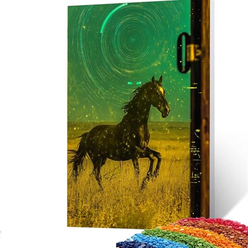 5D Diamond Painting Kinder Horse, Diamond Painting Erwachsene Tier Bastelset Erwachsene Malen nach Zahlen mit Diamant 30x40CM, Crystal Art Kreatives für Mädchen, Geschenke für Frauen, Wand Deko D/5591 von GUUOYUAL