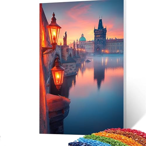 5D Diamond Painting Kinder Venedig, Diamond Painting Erwachsene Landschaft Bastelset Erwachsene Malen nach Zahlen mit Diamant 60 x 80 CM, Crystal Art Kreatives für Mädchen und Geschenke GUUOYUAL123 von GUUOYUAL